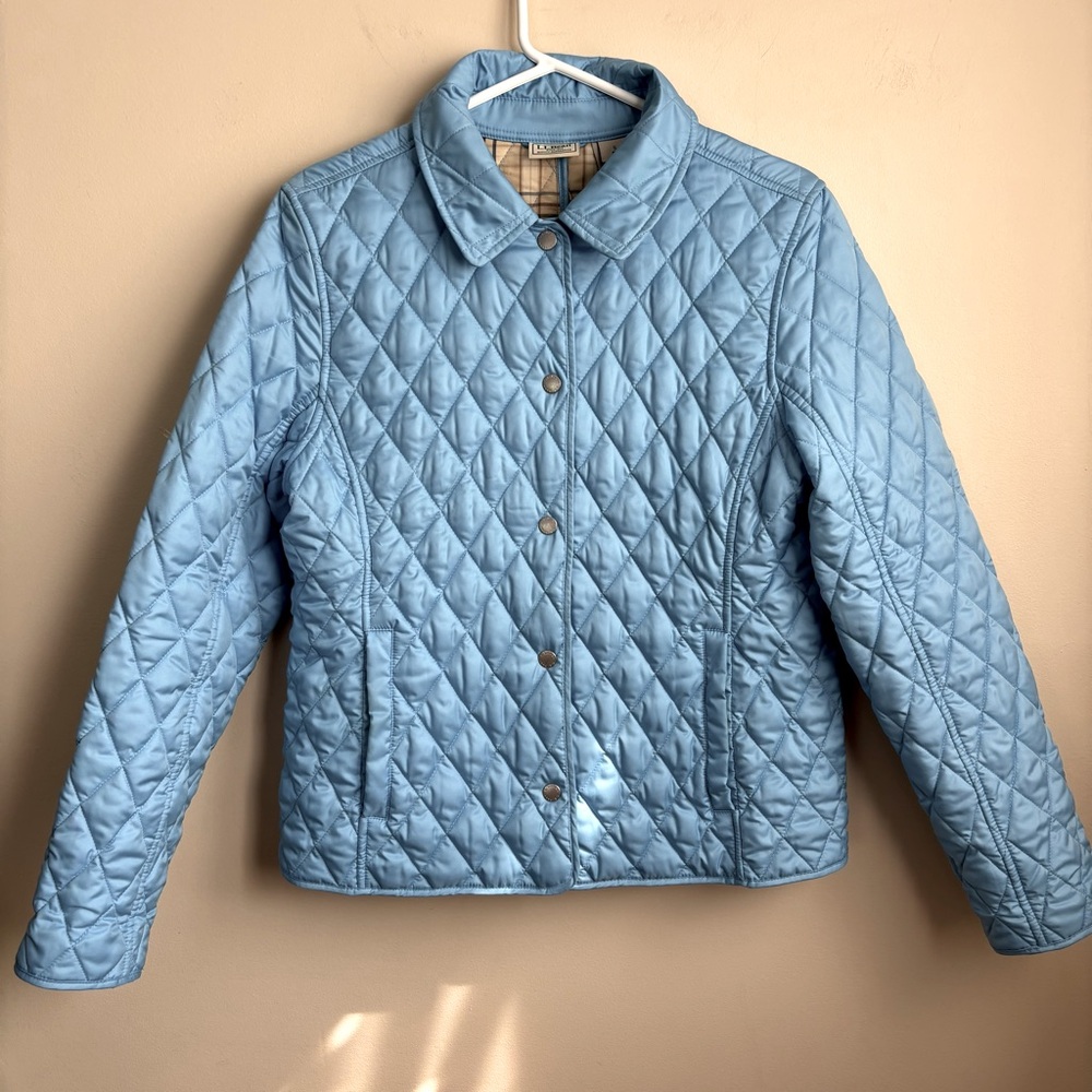 L.L. Bean Light Blue Quilted Jacket